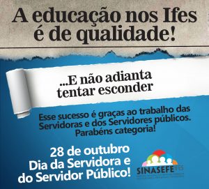 Parabéns Servidoras e Servidores Sinasefe IFES